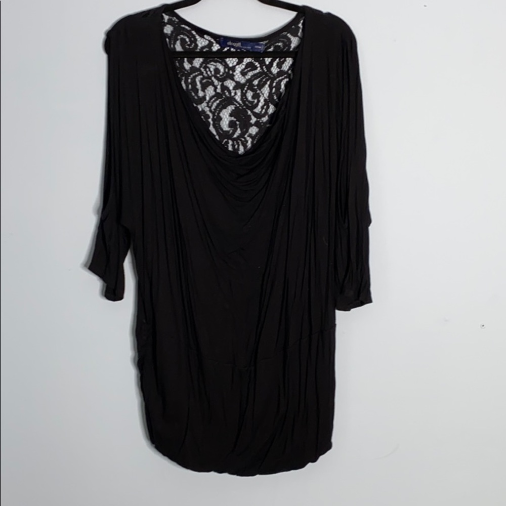 Eloquii 3/4 sleeve tunic black 22/24